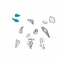 OEM Saturn L300 Mount Asm, Engine Front Diagram - 90575640