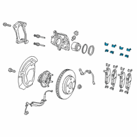 OEM 2020 Jeep Cherokee Spring Ki-Disc Brake Pad Diagram - 68459899AA