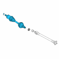 OEM 2017 BMW X6 Front Left Cv Axle Shaft Diagram - 31-60-7-622-883