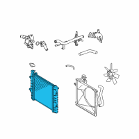 OEM Toyota Tacoma Radiator Diagram - 16410-0P030