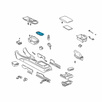 OEM 2004 Lexus IS300 Console Box Cup Holder Diagram - 55618-53041