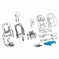 OEM Cadillac ATS Seat Cushion Pad Diagram - 84138312