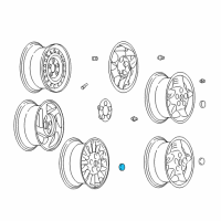 OEM 2002 Pontiac Grand Am Wheel Trim CAP *Silver Spark Diagram - 9594201