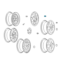 OEM 1993 Pontiac Firebird Wheel Nut Cap *Black Diagram - 10203712