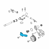 OEM Ford Thermostat Outlet Diagram - F4TZ-8592-AA