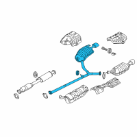 OEM 2011 Hyundai Sonata Tail With Muffler Pipe, Right Diagram - 28711-3S460