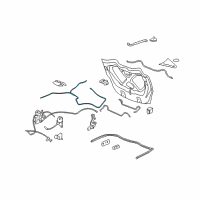 OEM 2007 Pontiac Solstice Cable Asm-Rear Compartment Lid Latch Release Diagram - 25980845