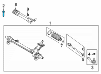 OEM 2020 Lincoln Corsair Gear Assembly Mount Bolt Diagram - -W719854-S900