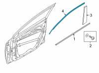 OEM 2022 Hyundai Elantra MOULDING Assembly-FRT Dr Frame, LH Diagram - 82850-AA010