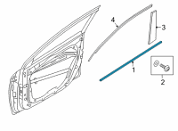 OEM 2022 Hyundai Elantra W/STRIP Assembly-FR Dr Belt O/S LH Diagram - 82210-AA020