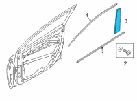 OEM 2021 Hyundai Elantra GARNISH Assembly-Dr Frame LH Diagram - 82250-AA010