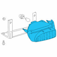 OEM 2002 Lexus SC430 Lens, Back-Up Lamp, LH Diagram - 81681-24010