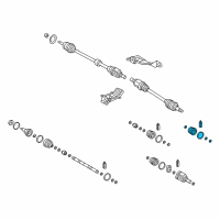 OEM 2015 Kia Forte5 Boot Kit-Front Axle Differential Diagram - 495953X4A5