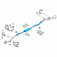 OEM Nissan Exhaust Tube Assembly, Center Diagram - 20300-5AA2A