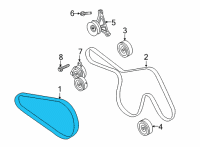 OEM 2021 Ford Bronco V-BELT Diagram - MB3Z-8620-B