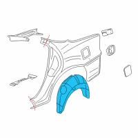 OEM 2004 Chevrolet Impala Wheelhouse Liner Diagram - 10439809