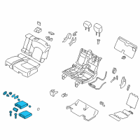 OEM 2020 Nissan Armada 2Nd Seat Armrest Assembly Center Diagram - 88700-5ZW1A