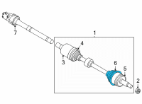 OEM Hyundai Tucson BOOT KIT-WHEEL SIDE, RH Diagram - 495R4-P0100