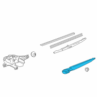 OEM 2016 Lexus LX570 Rear Wiper Arm Diagram - 85241-60200
