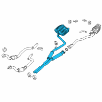 OEM 2020 Dodge Challenger Exhaust Muffler And Resonator Diagram - 68260150AA