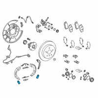 OEM 2018 Toyota Camry Park Brake Shoes Retainer Spring Diagram - 47446-02090