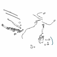 OEM Lexus RX450h Windshield Washer Hose Diagram - 8006833116