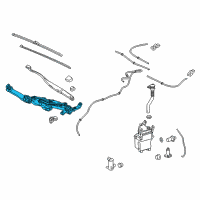 OEM 2022 Lexus RX450h Motor & Link Assy, Front Wiper Diagram - 85010-0E100