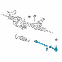 OEM 2016 BMW 340i Steering Tie Rod Assembly Left Diagram - 32-10-6-799-960