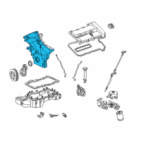 OEM 2000 Lincoln LS Timing Belt Cover Diagram - XW4Z6019AA