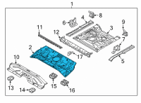 OEM 2020 Hyundai Ioniq Panel Assembly-Rear Floor, FRT Diagram - 65511-G7500