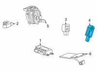 OEM 2021 Chevrolet Silverado 2500 HD Sensor Asm-Airbag Side Imp Center Pillar Diagram - 13514198