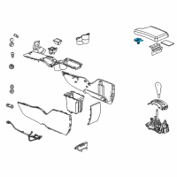 OEM 2008 Pontiac Grand Prix Latch-Front Floor Rear Console Armrest Diagram - 10448733