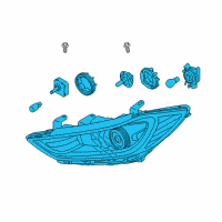 OEM 2018 Hyundai Elantra Right Passenger Headlight Diagram - 92102-F3000