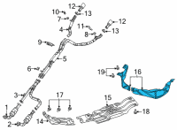 OEM 2022 Ram 1500 Shield-Exhaust Diagram - 68453280AE