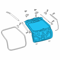 OEM 2017 Ford Edge Lift Gate Diagram - FT4Z-5840010-B