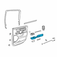 OEM Ram Front Door Trim Armrest Diagram - 6EE802N1AD