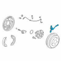 OEM 2012 Honda Civic Hose Set, Rear Brake Diagram - 01466-TR3-A00