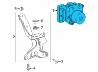 OEM 2022 Toyota Camry ABS Control Unit Diagram - 44050-06580