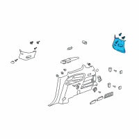 OEM 2007 Saturn Outlook Lock Pillar Trim Diagram - 25998819