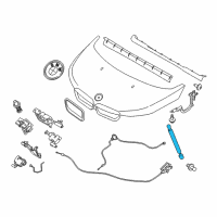 OEM BMW i3s Gas Pressurized Spring, Hood Diagram - 51-23-7-299-161