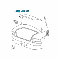 OEM 2010 Dodge Charger Cylinder Lock-Deck Lid Lock Diagram - 5019603AA