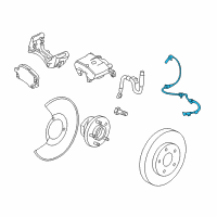 OEM 2016 Chevrolet Impala Front Speed Sensor Diagram - 23483145