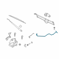 OEM 2017 Lincoln Navigator Washer Hose Diagram - CL1Z-17A605-A