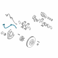 OEM 2009 Kia Borrego Brake Front Hose, Right Diagram - 587322J000