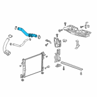 OEM 2019 Cadillac CT6 Lower Hose Diagram - 23486493