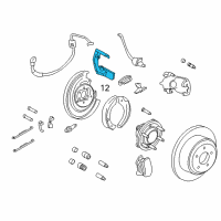 OEM 2010 Lincoln Navigator Caliper Support Diagram - 7L1Z-2B582-A