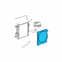 OEM 2001 Ford Explorer Sport Fan Shroud Diagram - F87Z-8146-HA