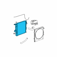 OEM 2001 Ford Ranger Radiator Assembly Diagram - 1L5Z-8005-NA