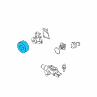 OEM Nissan Pulley-Fan & Water Pump Diagram - 21051-ED000