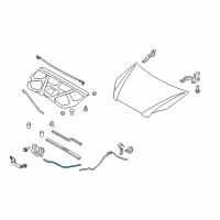 OEM 2008 Kia Rondo Cable Assembly-Hood Latch Diagram - 811901D100